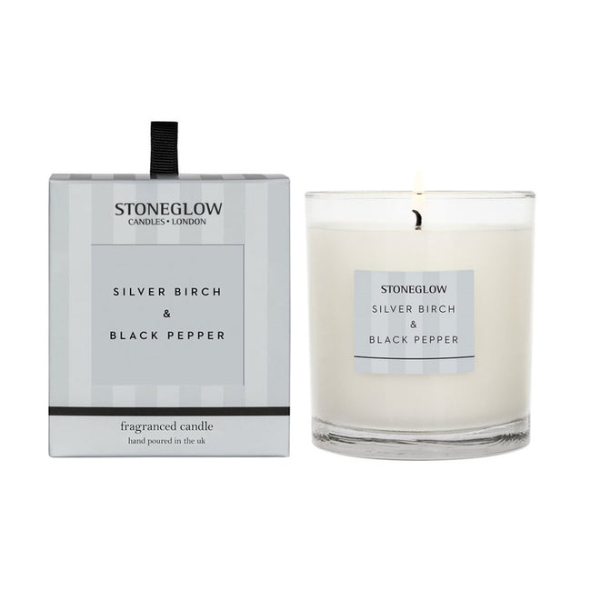 Stoneglow Silver Birch & Black Pepper Candle