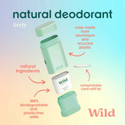 Wild Refillable, Natural Deodorant - Fresh Cotton & Sea Salt