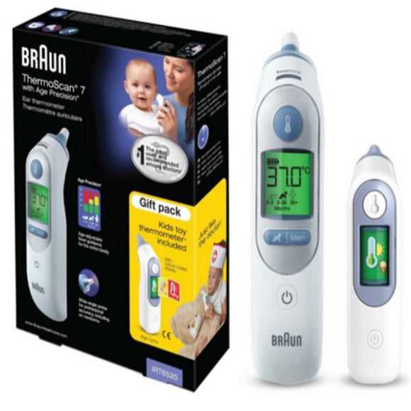 Braun Thermo Scan7 Ear Thermometer ( + Free Toy Thermometer)