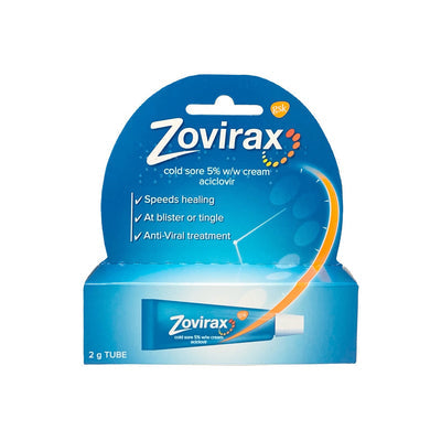 Zovirax Cold Sore Cream 5% Tube 2g